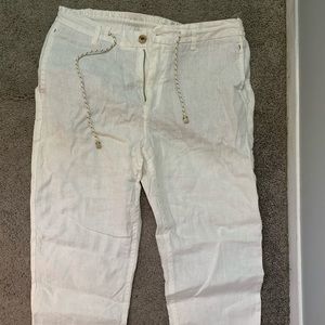Zara White Linen Pants